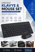Kablosuz Klavye  Mouse Seti Kablosuz Özgürlüğün Keyfini Çıkarın thumbnail 1