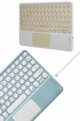 Bluetooth Touchpad Klavye Ultra İnce Taşınabilir Q Klavye thumbnail 3