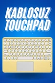 Bluetooth Touchpad Klavye Ultra İnce Taşınabilir Q Klavye thumbnail 2