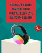 Type-C Şarjlı Rgb Işıklı Bluetooth Kulaklığı thumbnail 1