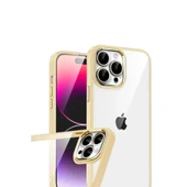 İphone 15 Pro Max Razer Lensli Silikon - Gold thumbnail 2