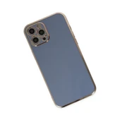 İphone 12 Pro Kılıf Volet Silikon - Mavi thumbnail 3