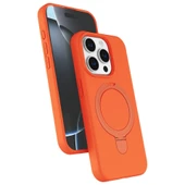İphone 15 Pro Max Regal Magsafe Standlı Kapak - Turuncu thumbnail 1