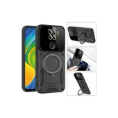 Xiaomi Redmi Note 9 Joy Lens Standlı Kapak - Siyah thumbnail 2