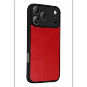 İphone 17 Pro Aras Deri Kapak - Kırmızı thumbnail 3