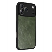 İphone 17 Pro Max Aras Deri Kapak - Yeşil thumbnail 3