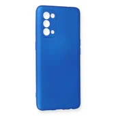 Oppo Reno 5 Kılıf First Silikon - Mavi thumbnail 2