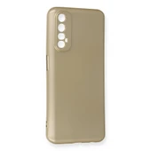 Realme 7 Kılıf First Silikon - Gold thumbnail 2
