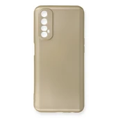 Realme 7 Kılıf First Silikon - Gold thumbnail 1