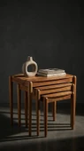 Lotus 3lü Zigon Sehpa Seti  Ahşap Mdf thumbnail 1