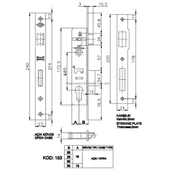 Kale 153/20U 20 mm dar dilli silindirli kilit BARELLİ thumbnail 2