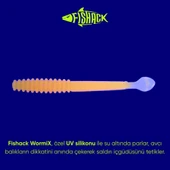 Silikon Kurt Yem - 2,2g 87mm - Fishack Wormix - Orange thumbnail 3