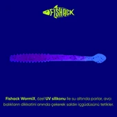 Silikon Kurt Yem - 2,2g 87mm - Fishack Wormix - Purple thumbnail 3