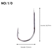 Olta İğnesi - Fishack 505 - No: 1/0 (1000'li Paket) thumbnail 5
