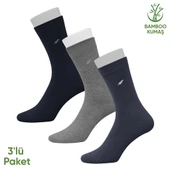 Bambu Erkek Soket Çorap- 3 Çift - Dikişsiz - Akça - 17652 - Set 1 thumbnail 1