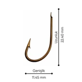 Olta İğnesi - Crown - 17104 - Bronz - No: 1  (50'li Paket) thumbnail 2