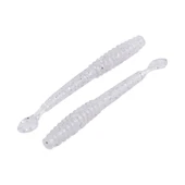 Silikon Kurt Yem - 2,2g 87mm - Fishack Wormix - Silver White thumbnail 2