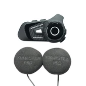 Knmaster KN6100 PRO Motosiklet Kask İnterkom Bluetooth Intercom Kulaklık Seti thumbnail 3