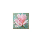 Pink Flower - Yağlı Boya Dokulu Tablo thumbnail 2
