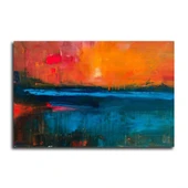 Abstract Sunset Yağlı Boya Dokulu Tablo thumbnail 2