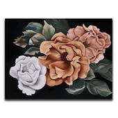 Single White Rose Yağlı Boya Dokulu Tablo thumbnail 2