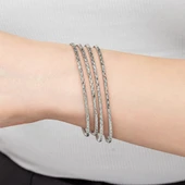 Kristal Model 7,50 gr Gümüş Ajda Bilezik thumbnail 7