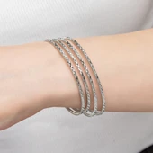 Kristal Model 7,50 gr Gümüş Ajda Bilezik thumbnail 1