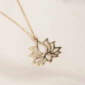 Altın Kolye - Lotus 14 Ayar Altın Kolye thumbnail 3