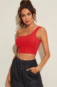 Kadın Kırmızı Tek Omuz Crop Büstiyer thumbnail 2