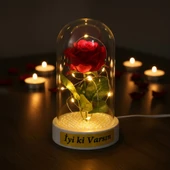 İncili Ledli Gül Fanus thumbnail 5