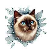 Fulcar Kedi Tasarımlı Araç Stickerı thumbnail 2