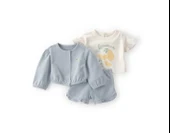 Carters Kız Bebek Alt Üst Set 1U529710 Mavi thumbnail 1