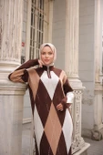 BAKLAVA DESENLİ TRİKO ELBİSE thumbnail 9