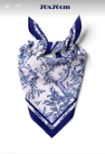 Blue Animal Toile Desen Fular thumbnail 2