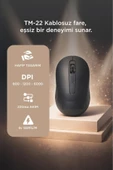 Kablosuz Mouse Usb Alıcılı Fare TM22 Siyah thumbnail 1