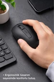 Kablosuz Mouse Usb Alıcılı Fare TM22 Siyah thumbnail 5