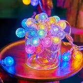 3m 20 Led Kristal Top RGB Pilli thumbnail 4