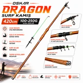 Oskar Dragon 420cm Surf Kamış 100-250G thumbnail 1