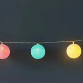 2m 10 LED Renkli Top Lamba thumbnail 4