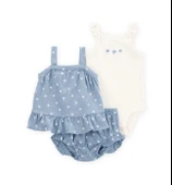 Carters Kız Bebek Alt Üst Set 1S529110 Mavi thumbnail 1