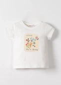 NK Smiling Tshirt 31600 Ekru Mavi thumbnail 1