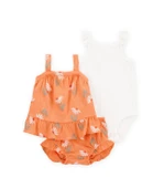 Carters Kız Bebek Alt Üst Set 1S528210 Turuncu thumbnail 1