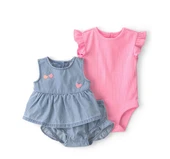 Carters Kız Bebek Body Şort Set 1U529310 Mavi thumbnail 1