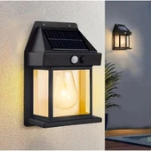 Solar Rustik Ampullü Duvar Lambası - Gün Işığı thumbnail 1