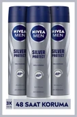 NIVEA Deodorant Sprey Silver Protect 150ml.Erkek X 3 Adet thumbnail 1