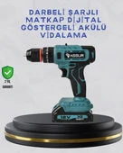 Çift Bataryalı Şarjlı Matkap Dijital Ekranlı Set thumbnail 1
