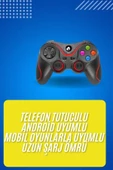 Kablosuz Oyun Kolu Bluetooth Joystick Gamepad Android Uyumlu thumbnail 1