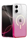 Newface Apple iPhone 11 Pummel Shiny Magsafe Kapak - Pembe thumbnail 1