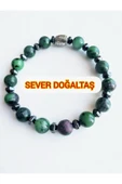 SEVER DOĞAL TAŞ RUBY ZOİSİT VE HEMATİT DOĞALTAŞ BİLEKLİK thumbnail 2