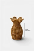 Bayev Favorite (335) Rattan Örme Oval Mini Vazo Çiçeklik Dekor thumbnail 4